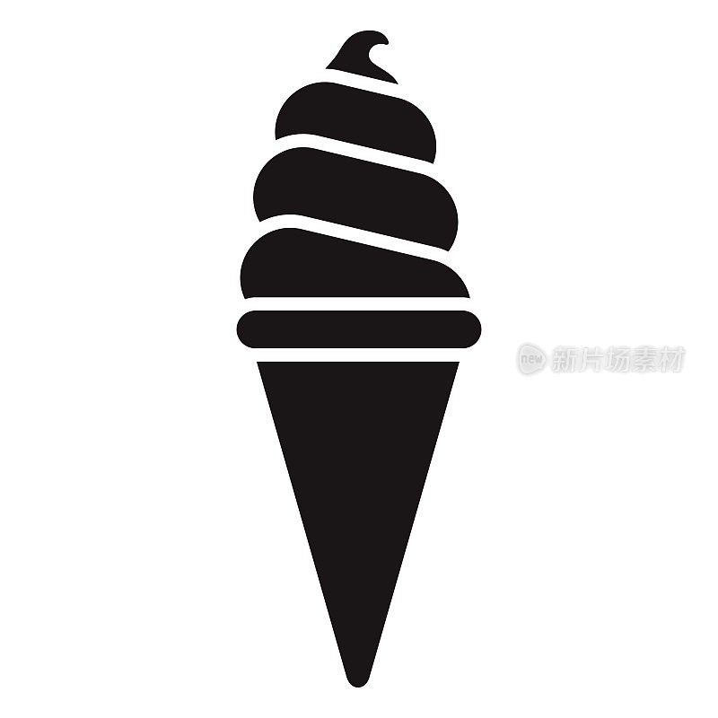 Ice Cream Travel Glyph Icon